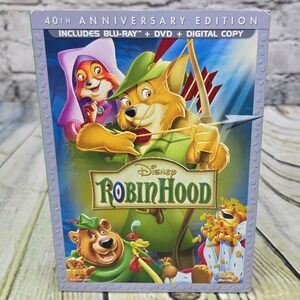 Disney Robin Hood 40th Anniversary Edition Blu-ray DVD Movie Digital Combo Set